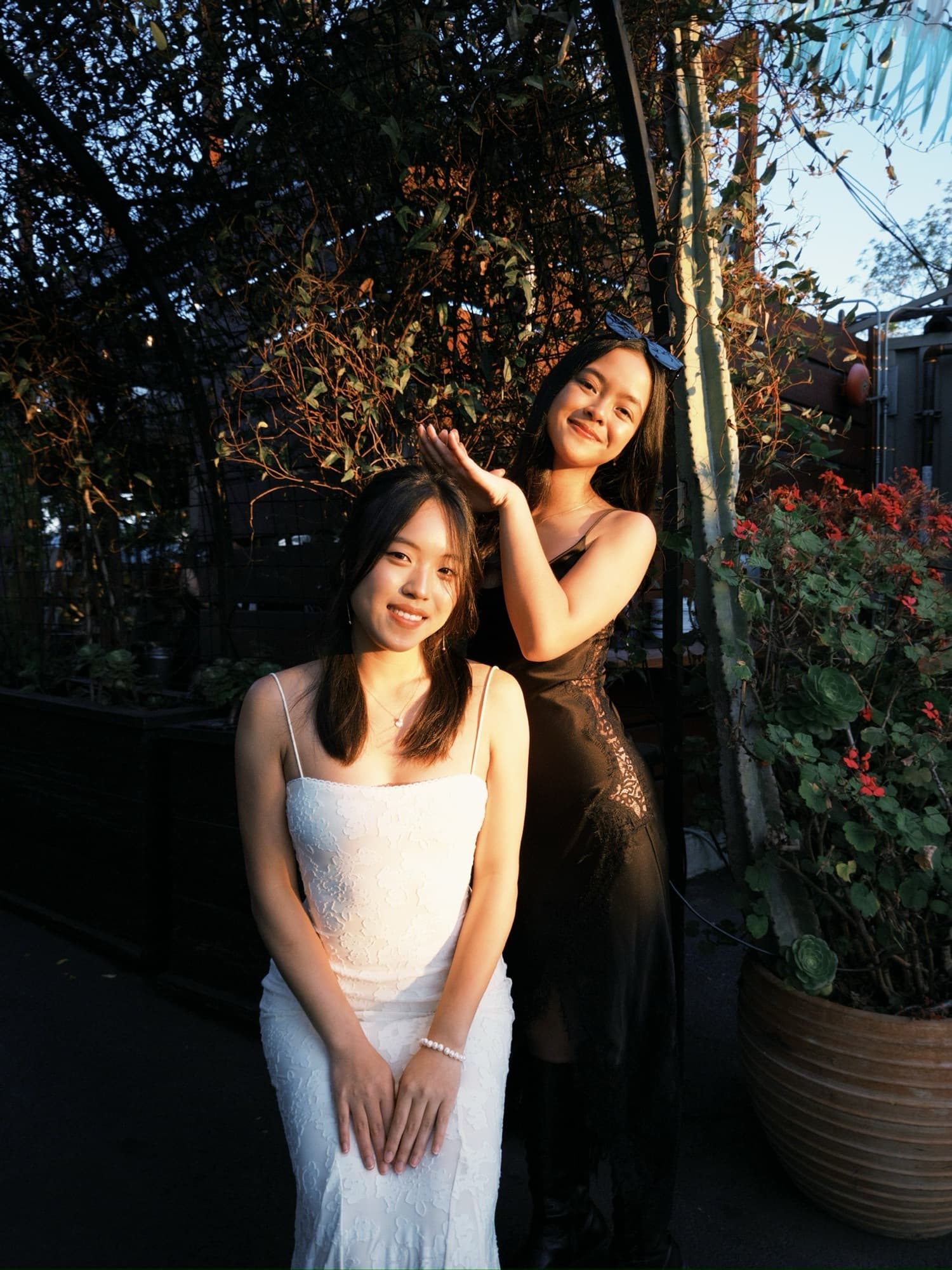 A DSS Big and Little smiling together at a Big–Little reveal