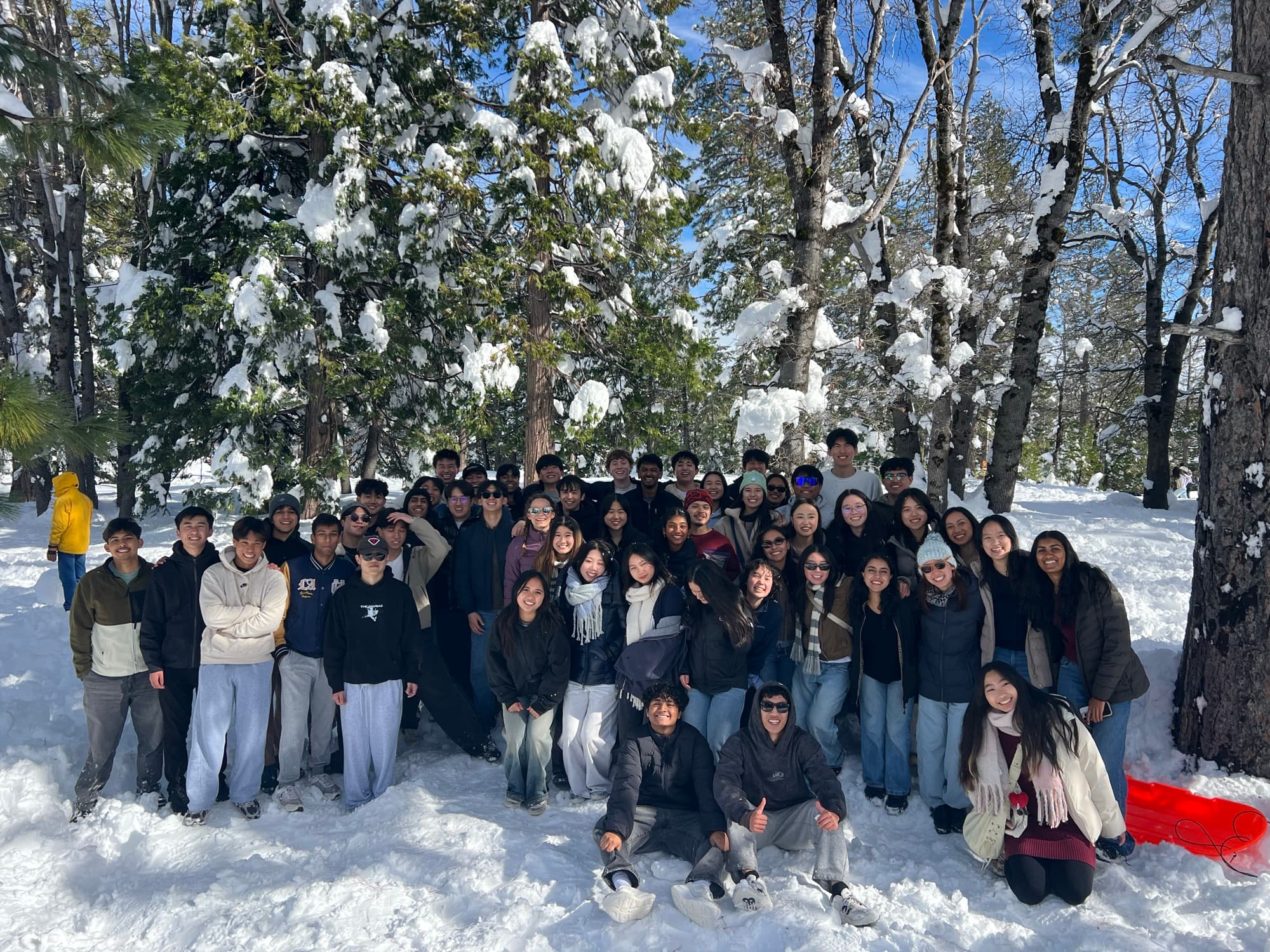 DSS members bonding outdoors on a weekend retreat